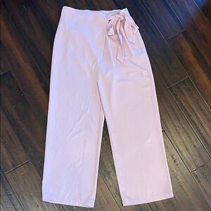Halara Pink Wide-Leg Pants with Bow Detail